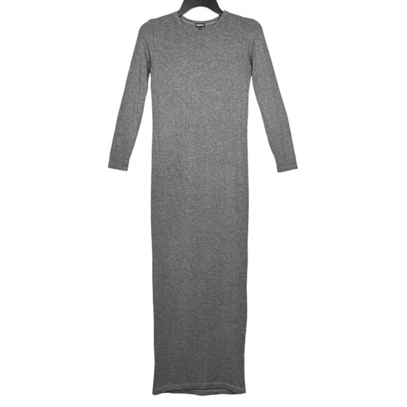 Bleusalt Gray Bodycon Soft Modal Maxi Dress - Picture 2 of 13